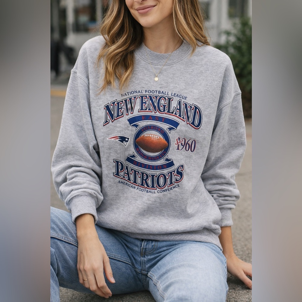 Vintage 1990s Jerzees New England Patriots Crewneck